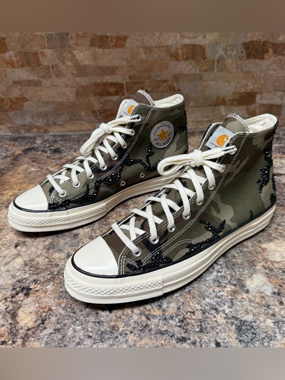 1 of 1 Converse Chuck Taylor All Star Carhartt WIP Camouflage Sneakers Size 12